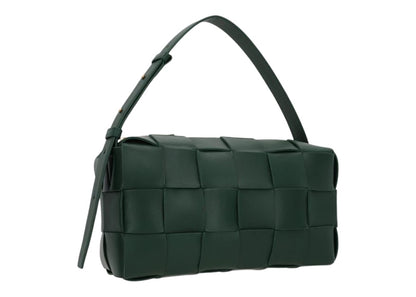 Bottega Veneta Brick Cassette Shoulder Bag Maxi Intrecciato Raintree