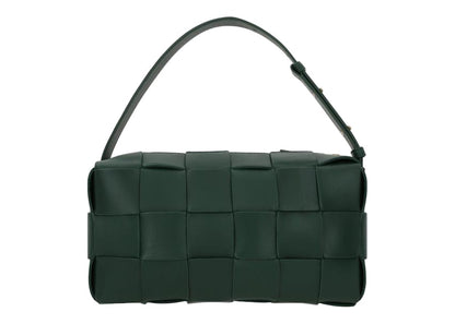 Bottega Veneta Brick Cassette Shoulder Bag Maxi Intrecciato Raintree