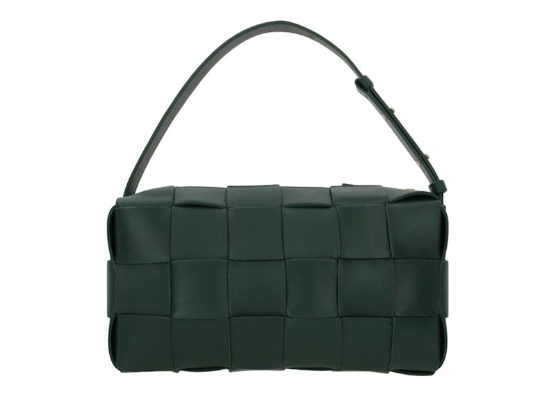 Bottega Veneta Brick Cassette Shoulder Bag Maxi Intrecciato Raintree