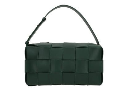 Bottega Veneta Brick Cassette Shoulder Bag Maxi Intrecciato Raintree