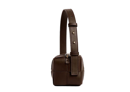 Bottega Veneta Brick Cassette Shoulder Bag Small Light Brown