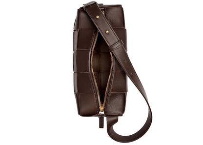 Bottega Veneta Brick Cassette Shoulder Bag Small Light Brown