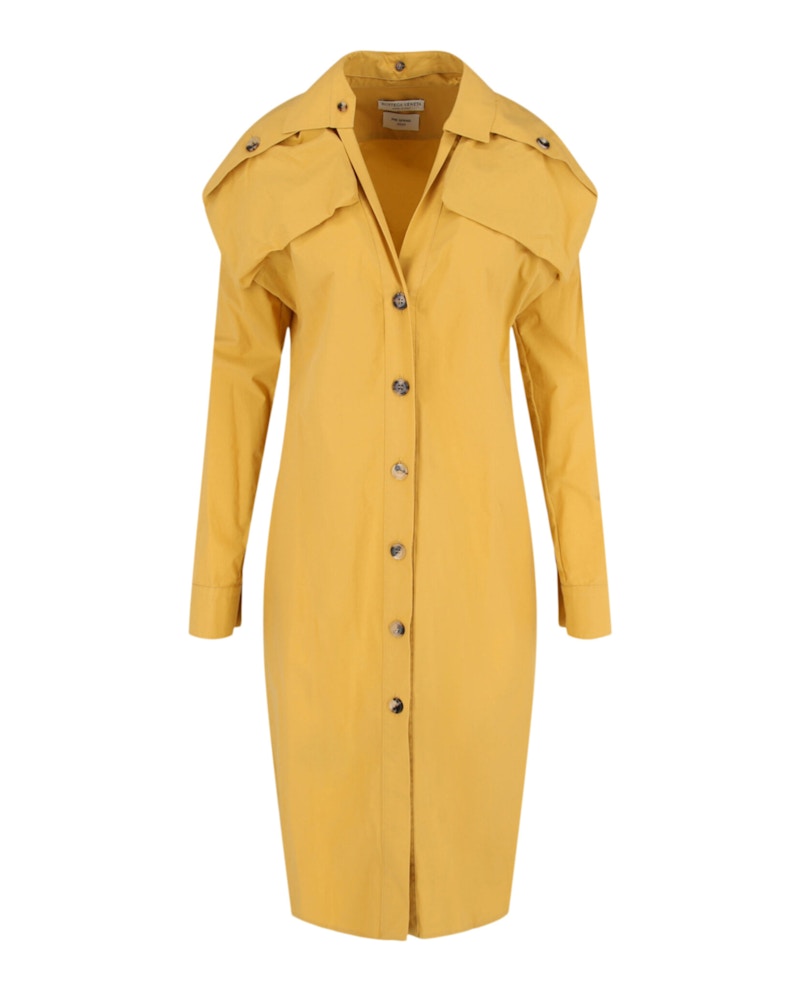 Bottega Veneta Button-Up Shirt Dress Sunset