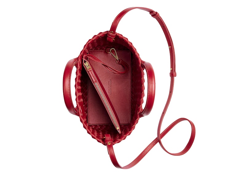 Bottega Veneta Cabat Intreccio Tote Bag Mini Apple Candy