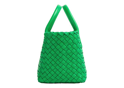 Bottega Veneta Cabat Intreccio Tote Bag Mini Parakeet