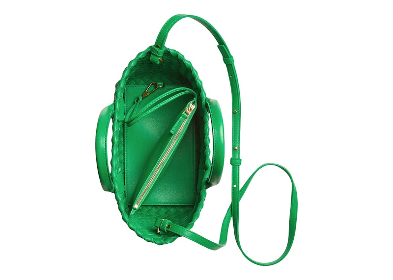 Bottega Veneta Cabat Intreccio Tote Bag Mini Parakeet