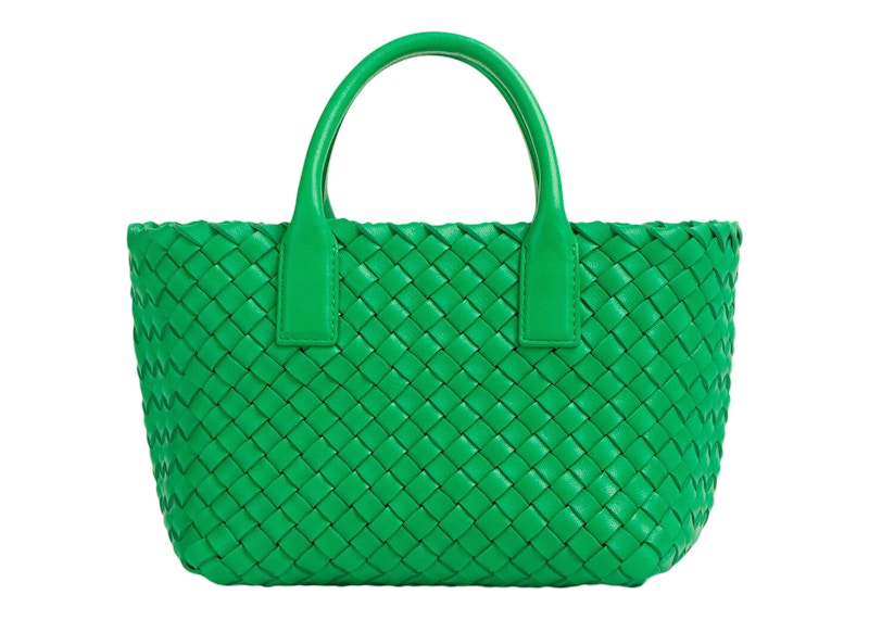 Bottega Veneta Cabat Intreccio Tote Bag Mini Parakeet
