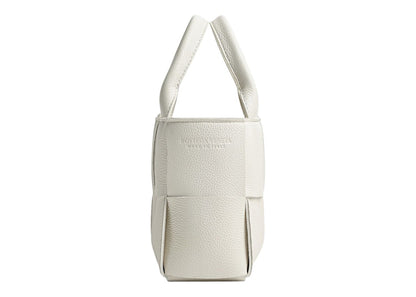 Bottega Veneta Candy Arco Tote Bag Micro Intreccio White