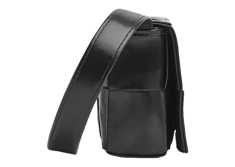Bottega Veneta Candy Cassette Crossbody Bag Mini Intreccio Black