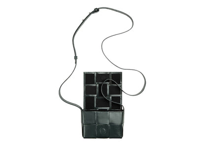 Bottega Veneta Candy Cassette Crossbody Bag Mini Intreccio Inkwell