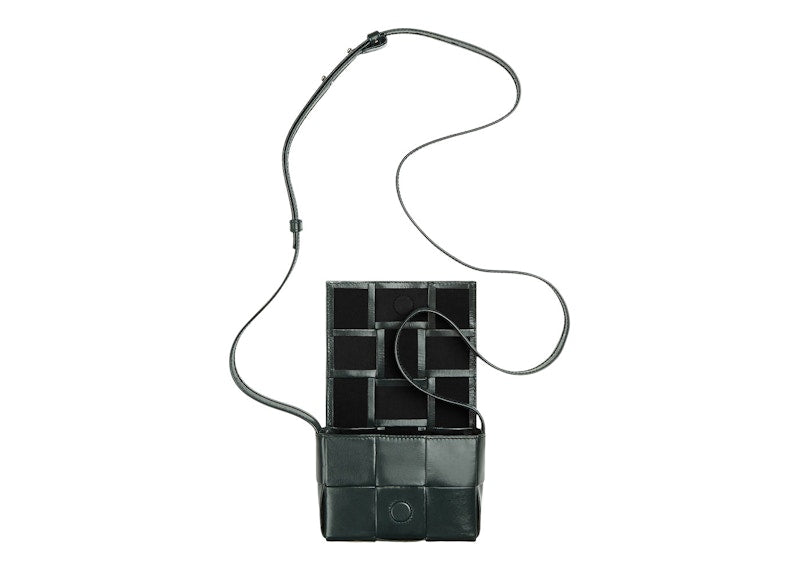 Bottega Veneta Candy Cassette Crossbody Bag Mini Intreccio Inkwell