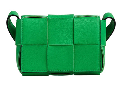 Bottega Veneta Candy Cassette Crossbody Bag Mini Intreccio Parakeet/Black