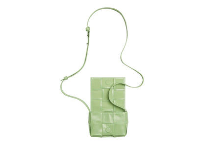 Bottega Veneta Candy Cassette Crossbody Bag Mini Intreccio Pistachio