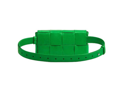 Bottega Veneta Cassette Belt Bag Mini Intreccio Parakeet
