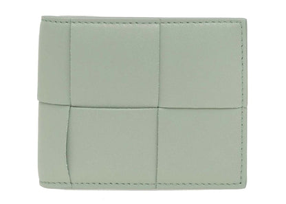 Bottega Veneta Cassette Bi-Fold Wallet New Sauge/Silver