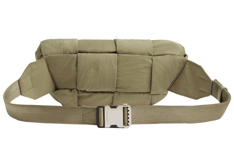 Bottega Veneta Cassette Bumbag Intreccio Travertine