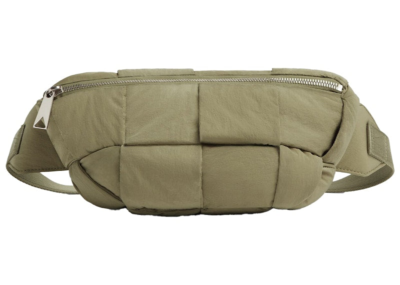 Bottega Veneta Cassette Bumbag Intreccio Travertine