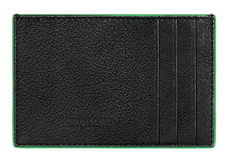 Bottega Veneta Cassette Card Case Black/Parakeet