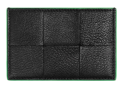 Bottega Veneta Cassette Card Case Black/Parakeet