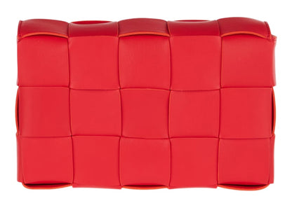 Bottega Veneta Cassette Crossbody Bag Intreccio Redstone