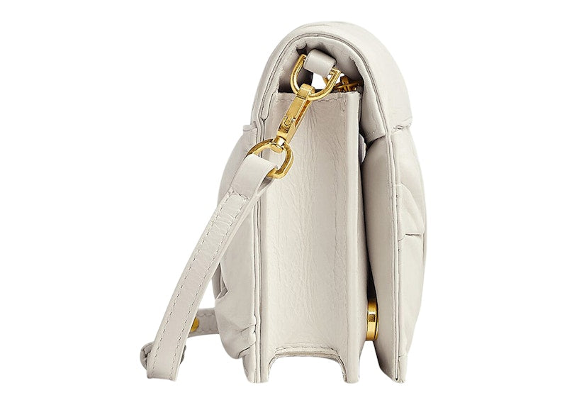 Bottega Veneta Cassette Crossbody Bag Mini Foulard Intreccio White