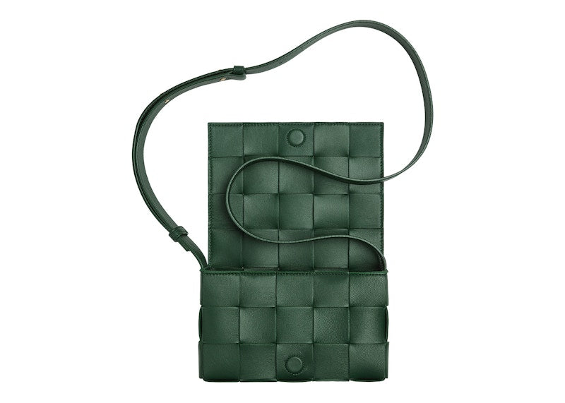 Bottega Veneta Cassette Crossbody Bag Small Intreccio Raintree