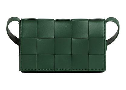 Bottega Veneta Cassette Crossbody Bag Small Intreccio Raintree