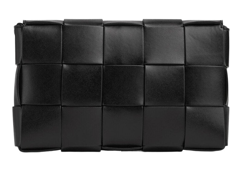 Bottega Veneta Cassette Intreccio Crossbody Bag Black/Parakeet