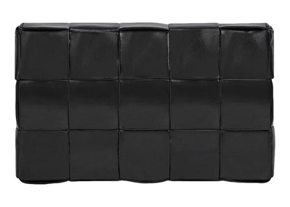 Bottega Veneta Cassette Intreccio Crossbody Bag Medium Black