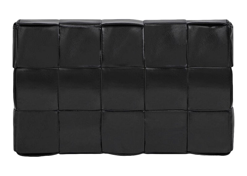 Bottega Veneta Cassette Intreccio Crossbody Bag Medium Black