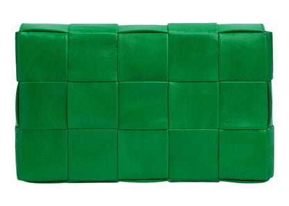 Bottega Veneta Cassette Intreccio Crossbody Bag Parakeet