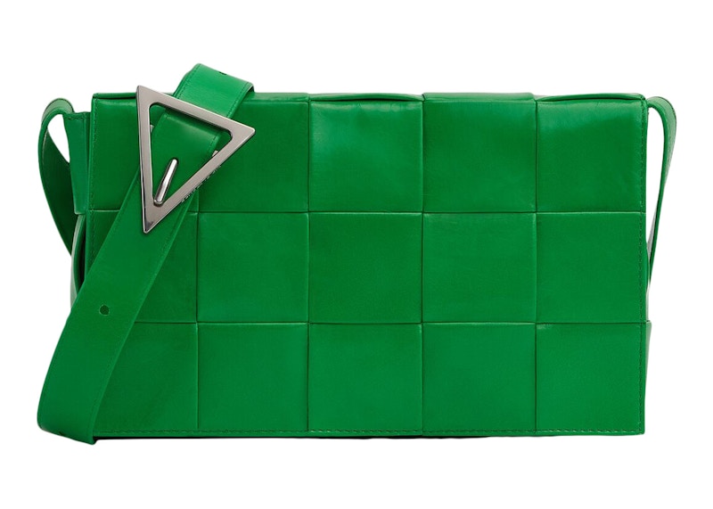 Bottega Veneta Cassette Intreccio Crossbody Bag Parakeet