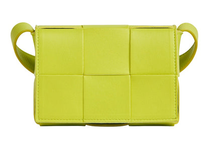 Bottega Veneta Cassette Mini Intreccio Acid Kiwi