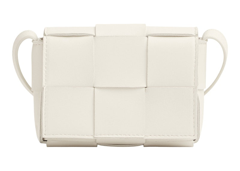 Bottega Veneta Cassette Mini Intreccio White
