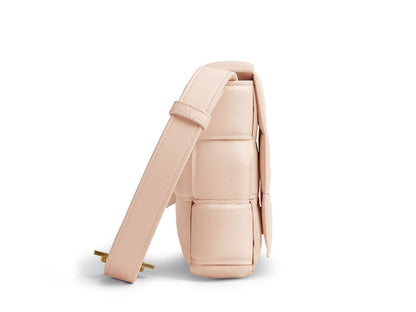 Bottega Veneta Cassette Padded Intreccio Weave Melon Washed