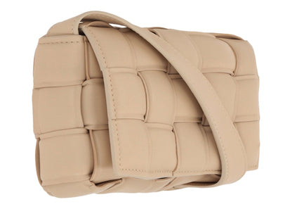 Bottega Veneta Cassette Shoulder Bag Mini Padded Intrecciato Beige