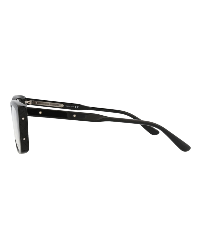 Bottega Veneta Cat Eye-Frame Acetate Optical Frames Black Black Transparent (BV0183O-30002479-001)