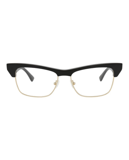 Bottega Veneta Cat Eye-Frame Acetate Optical Frames Black Black Transparent (BV1100O-30011043-001)