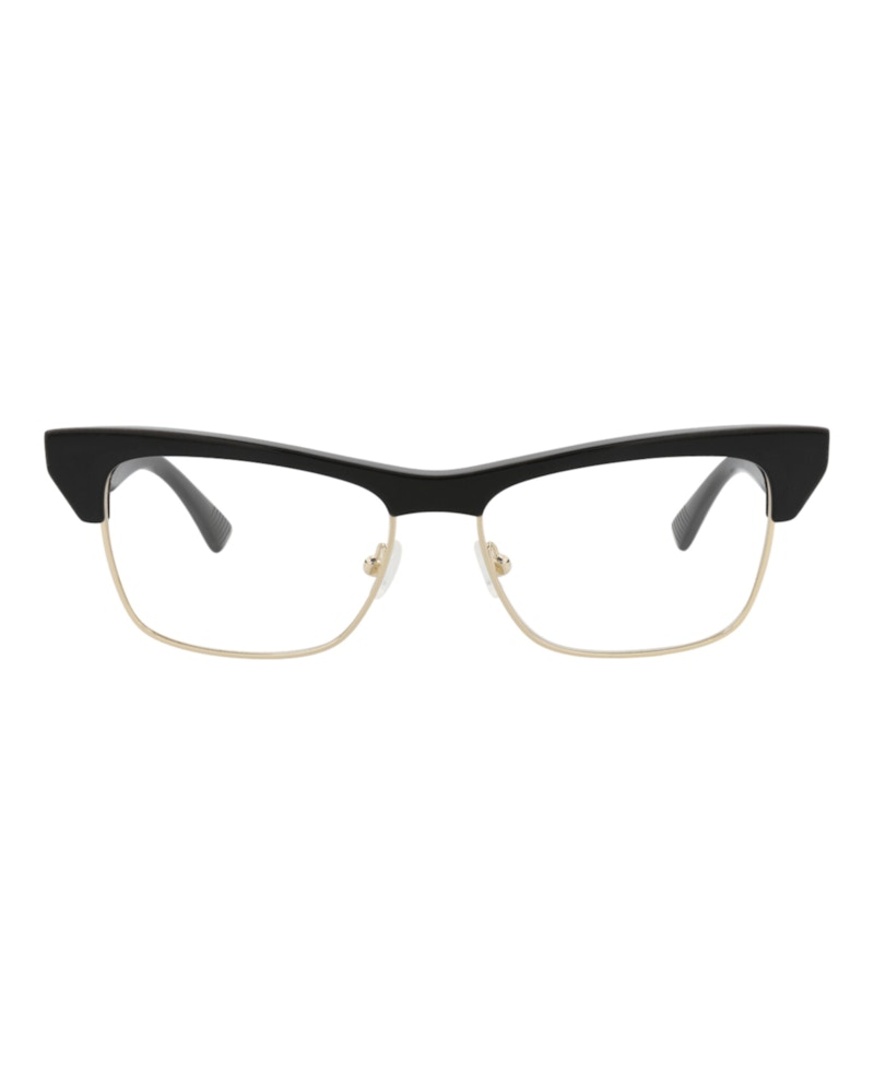 Bottega Veneta Cat Eye-Frame Acetate Optical Frames Black Black Transparent (BV1100O-30011043-001)