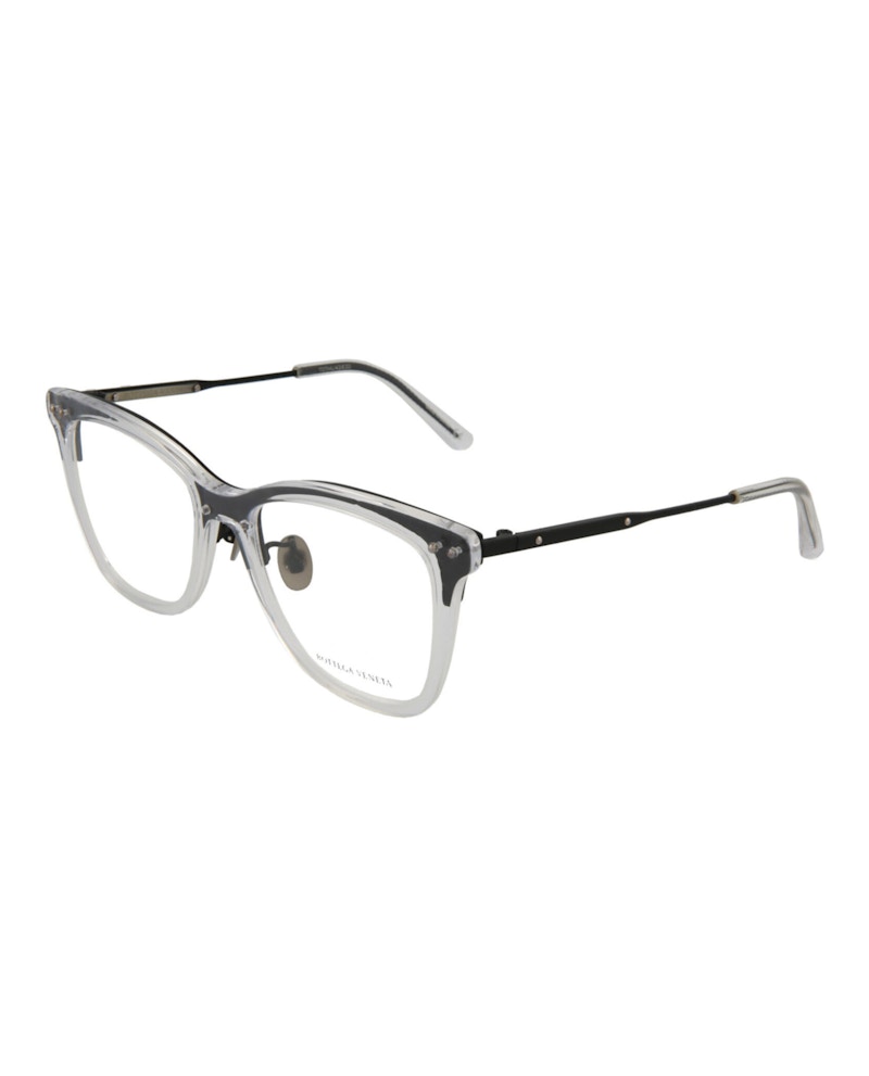 Bottega Veneta Cat Eye-Frame Acetate Optical Frames Crystal Black Transparent (BV0145O-30001690-001)