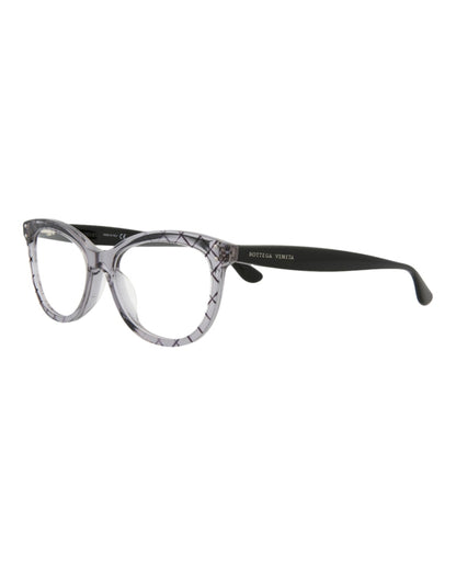 Bottega Veneta Cat Eye-Frame Acetate Optical Frames Grey Black Transparent (BV0235O-30006409-001)