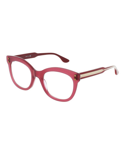 Bottega Veneta Cat Eye-Frame Acetate Optical Frames Pink Crystal Transparent (BV0241O-30006517-003)