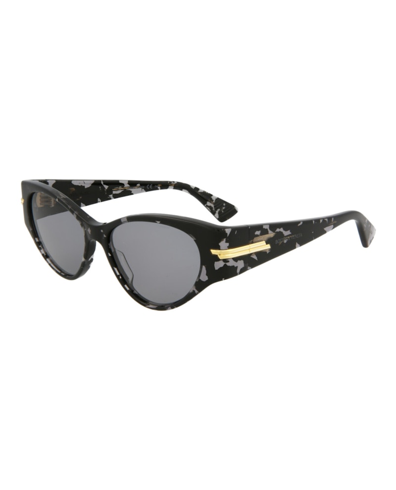 Bottega Veneta Cat Eye-Frame Acetate Sunglasses Black Black Grey (BV1002S-30007849-002)