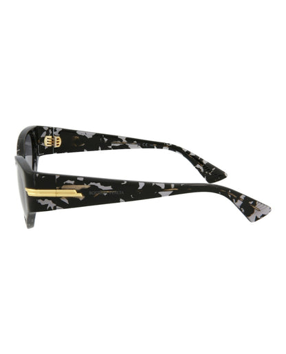 Bottega Veneta Cat Eye-Frame Acetate Sunglasses Black Black Grey (BV1002S-30007849-002)