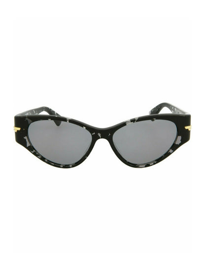Bottega Veneta Cat Eye-Frame Acetate Sunglasses Black Black Grey (BV1002S-30007849-002)