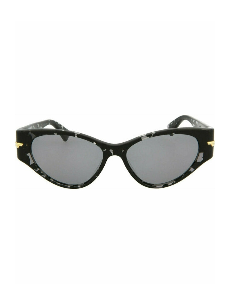 Bottega Veneta Cat Eye-Frame Acetate Sunglasses Black Black Grey (BV1002S-30007849-002)