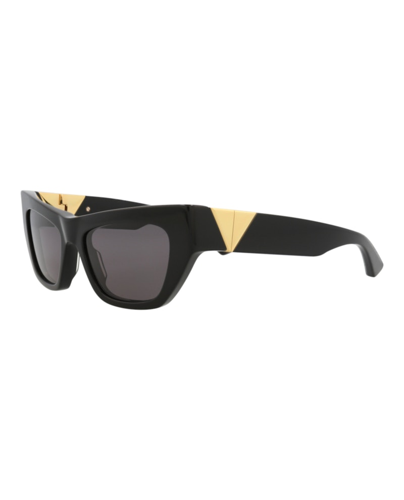 Bottega Veneta Cat Eye-Frame Acetate Sunglasses Black Black Grey (BV1177S-30013666-001)