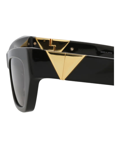 Bottega Veneta Cat Eye-Frame Acetate Sunglasses Black Black Grey (BV1177S-30013666-001)