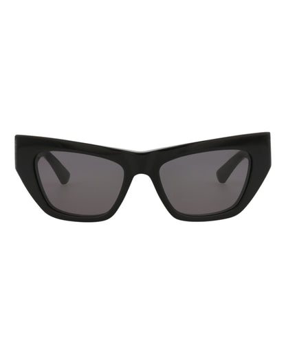 Bottega Veneta Cat Eye-Frame Acetate Sunglasses Black Black Grey (BV1177S-30013666-001)
