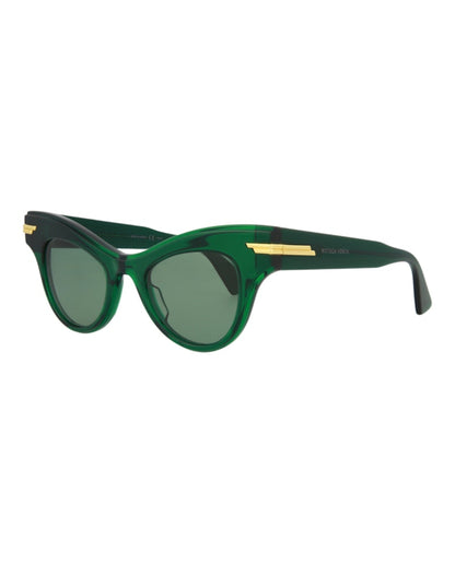 Bottega Veneta Cat Eye-Frame Acetate Sunglasses Green/Green/Green (BV1004S-30007851-005)
